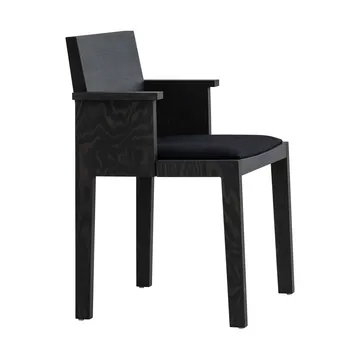 016 Maasto Dining Armchair karmstol - Svartbeiset furu, polstret sete svart - Vaarnii