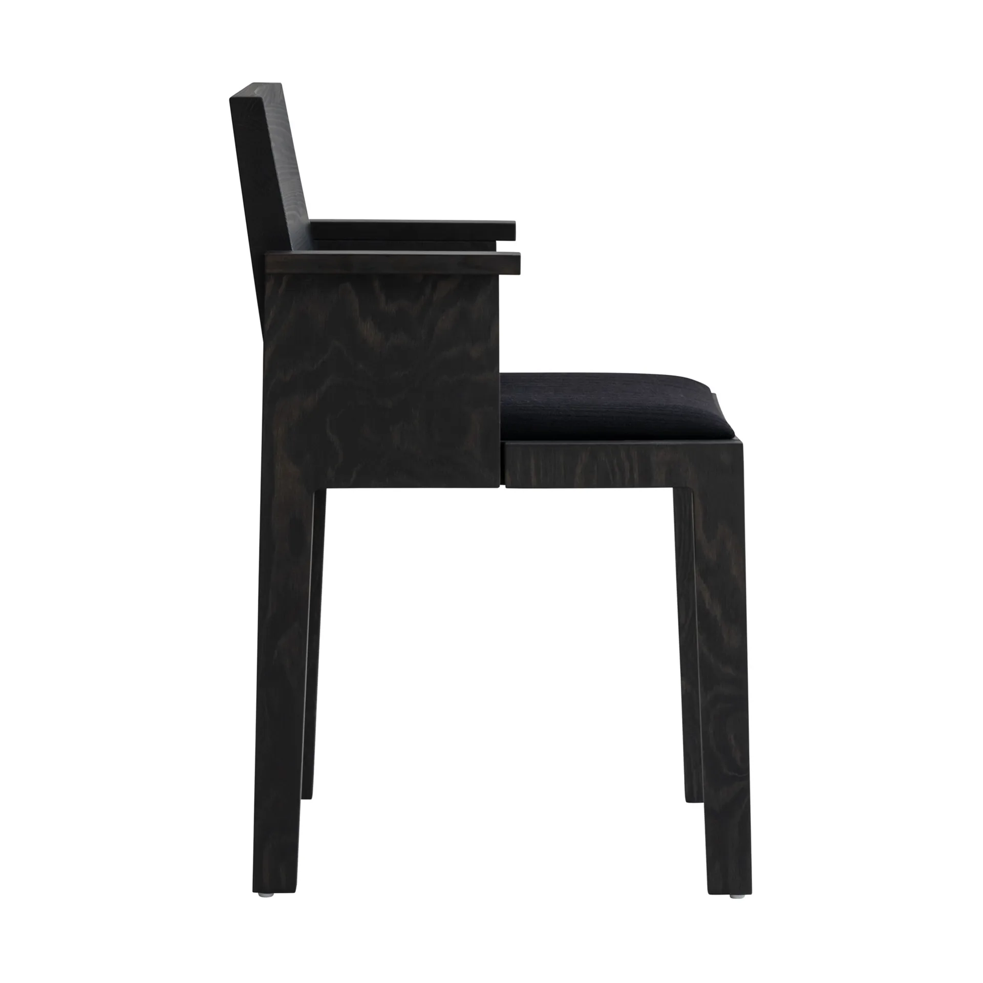 016 Maasto Dining Armchair karmstol, Svartbeiset furu, polstret sete svart Vaarnii