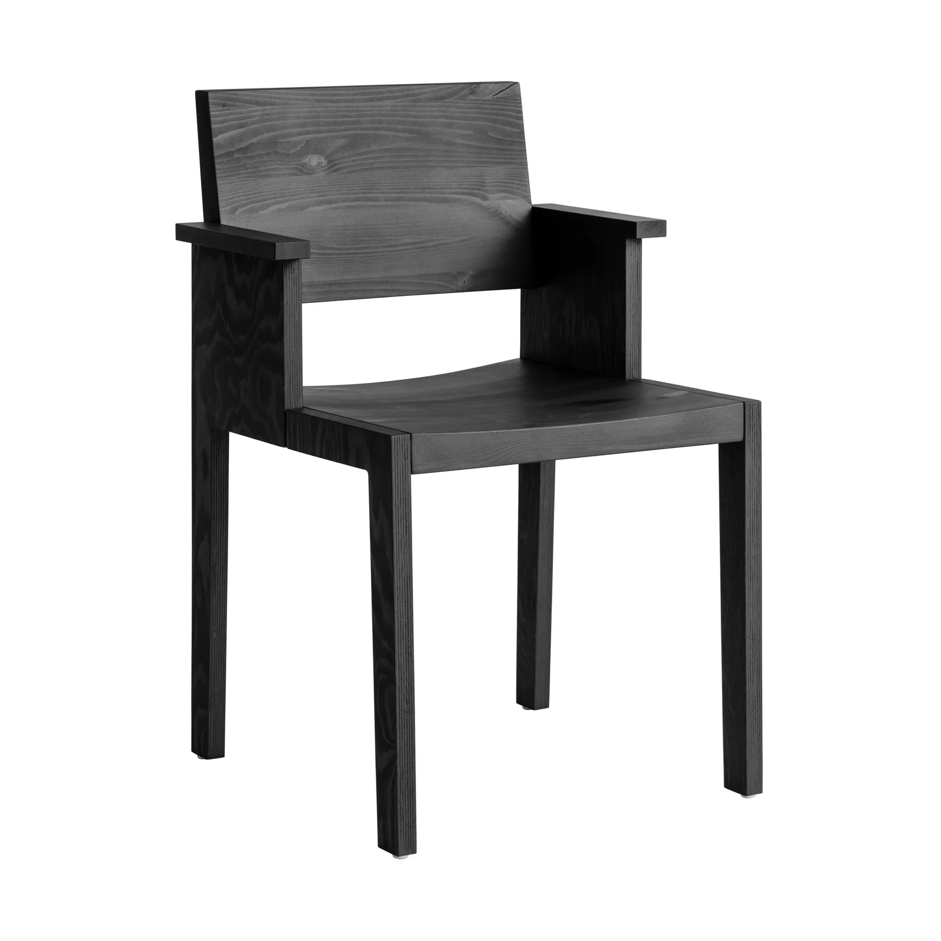 016 Maasto Dining Armchair karmstol, Svartbeiset furu Vaarnii