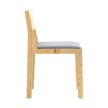 016 Maasto Dining Chair stol - Matt oljevokset furu, polstret sete grå - Vaarnii