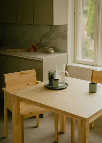 016 Maasto Table bord - Matt oljevokset furu, 90x90x75 cm - Vaarnii