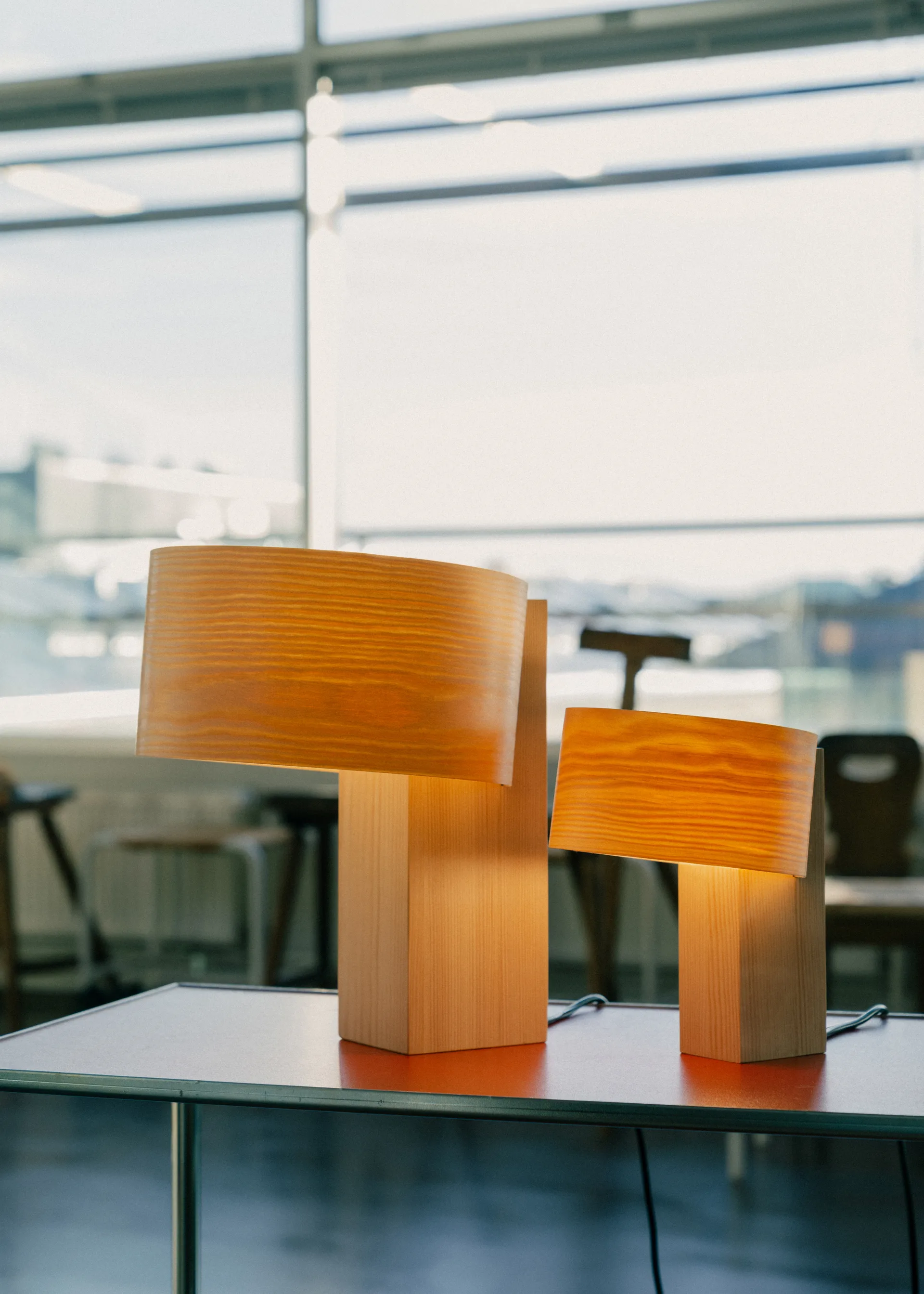 018 Hoop Table Lamp bordlampe, Matt oljevokset furu, 34 cm Vaarnii