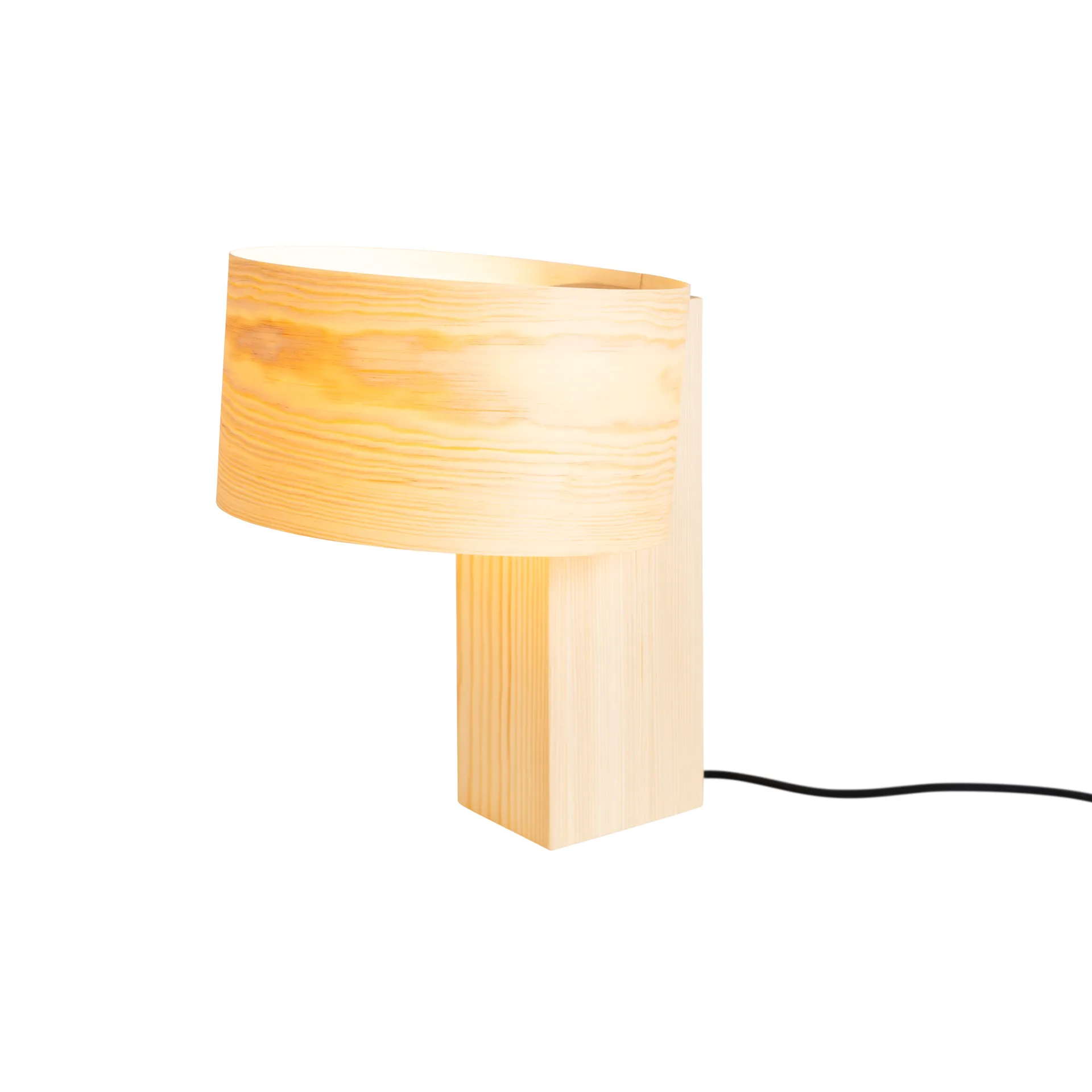 018 Hoop Table Lamp bordlampe, Matt oljevokset furu, 34 cm Vaarnii