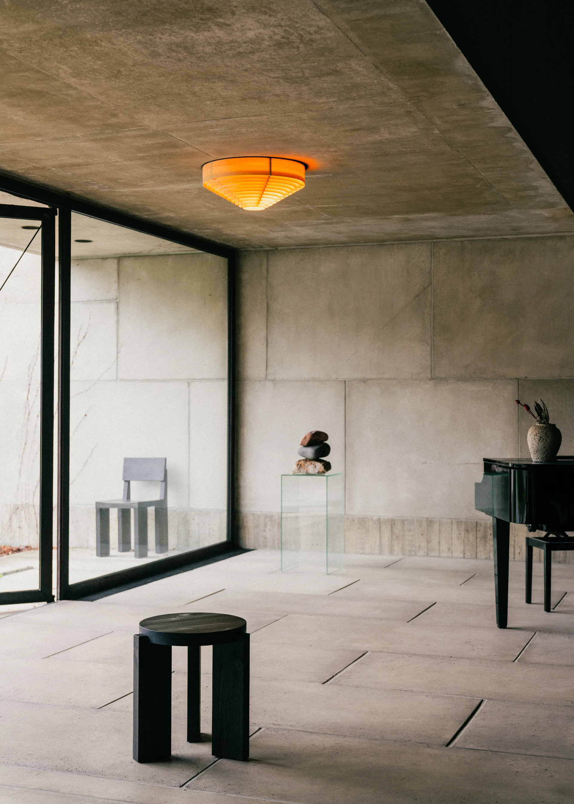 1005 Hans Ceiling Light plafond, Matt oljevokset furu, Ø42 cm Vaarnii