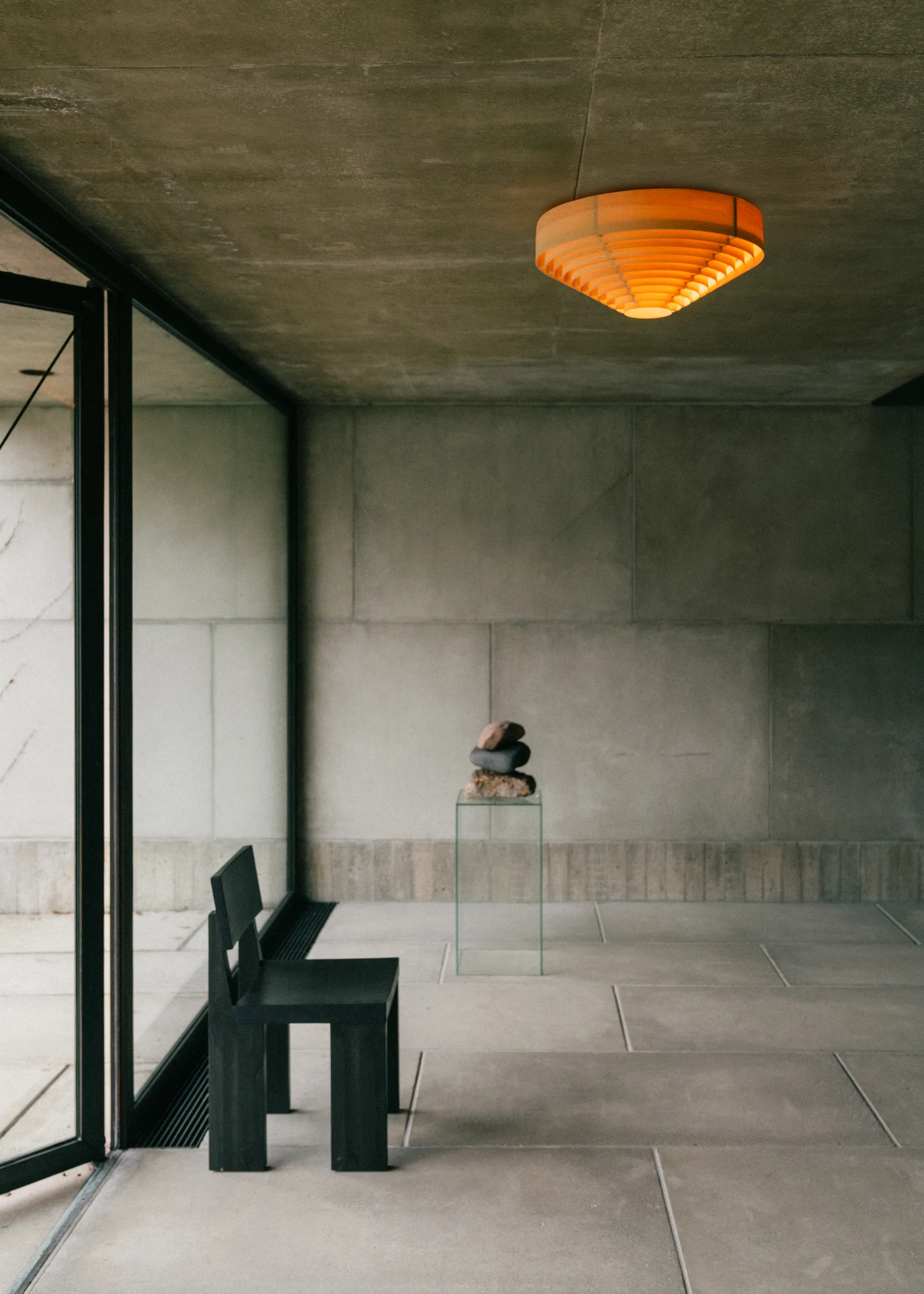 1005 Hans Ceiling Light plafond, Matt oljevokset furu, Ø55 cm Vaarnii