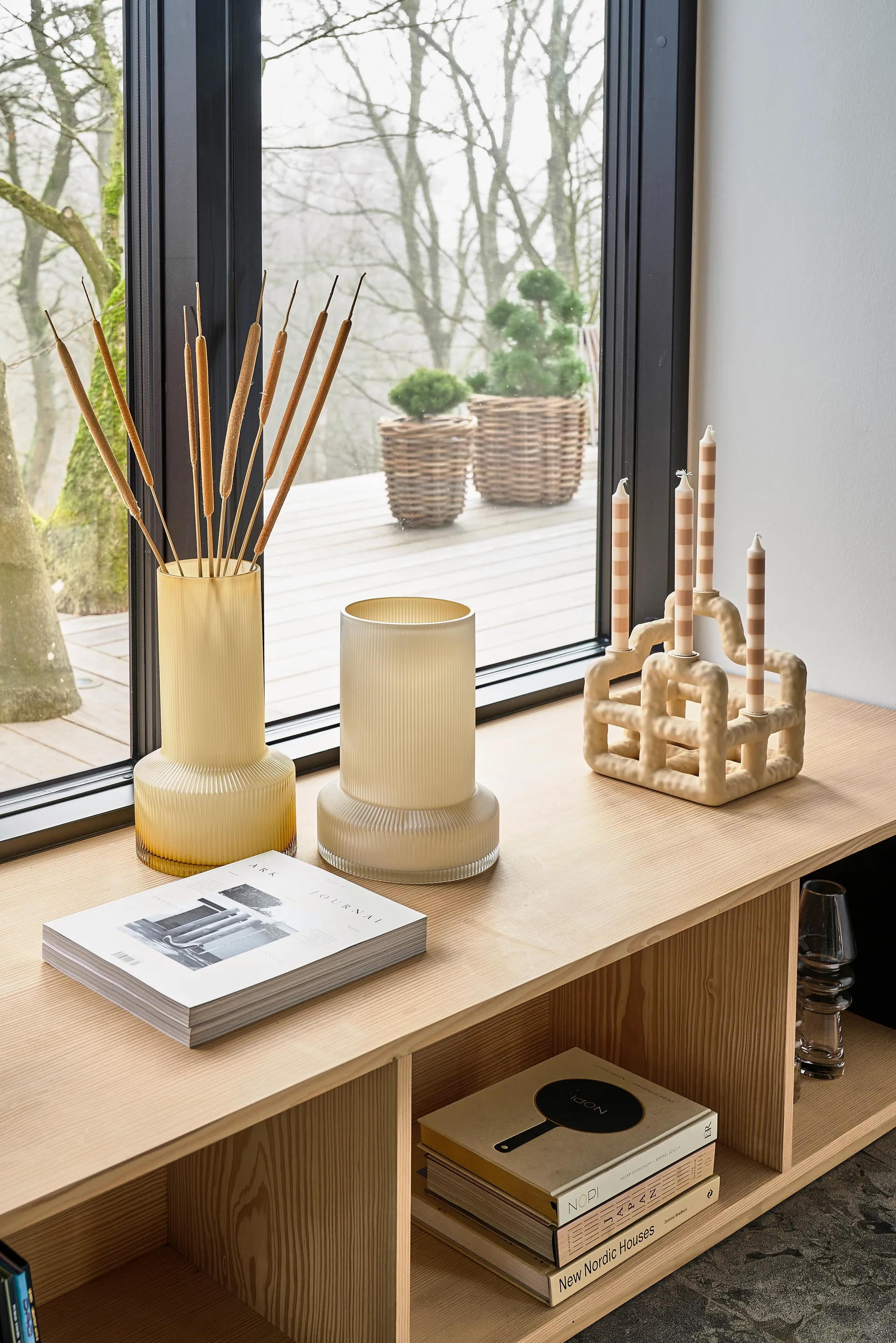 Hvils glassvase Ø19 cm, Honey Villa Collection