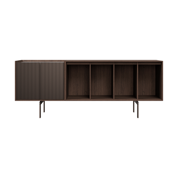 Vipp Cabinet H1 sideboard med ben - Dark oak-marble, dører - Vipp