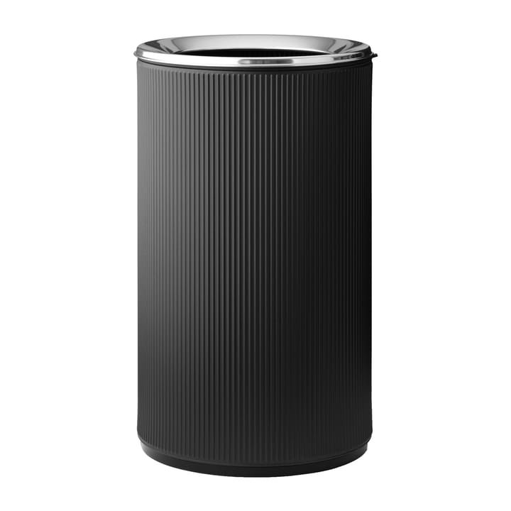 Vipp19 papirkurv med kant 60 l - Black-stainless steel - Vipp