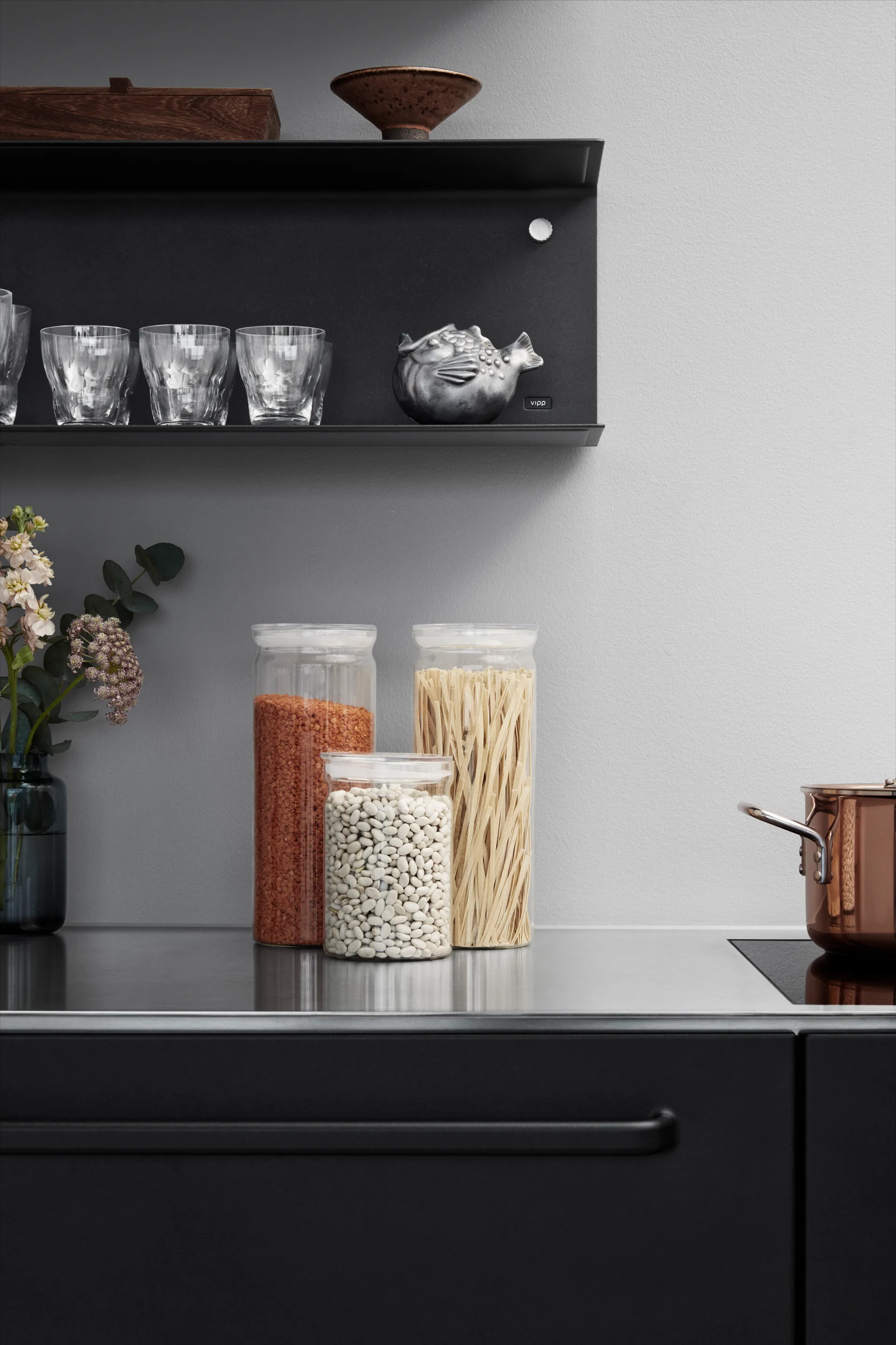 Vipp253 beholder glass 0,9 l, Klar Vipp