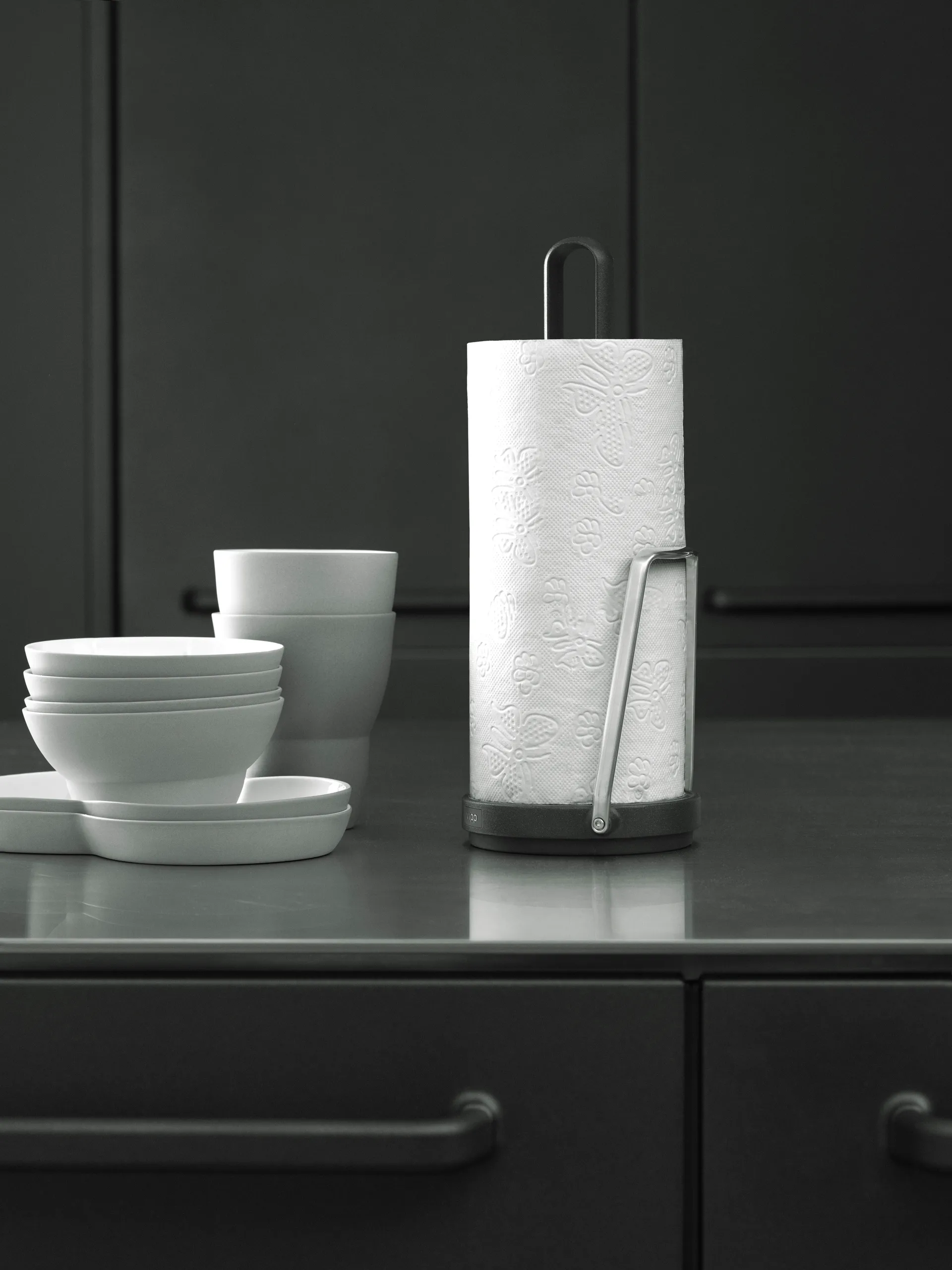 Vipp266 kjøkkenpapirholder 30 cm, Svart Vipp
