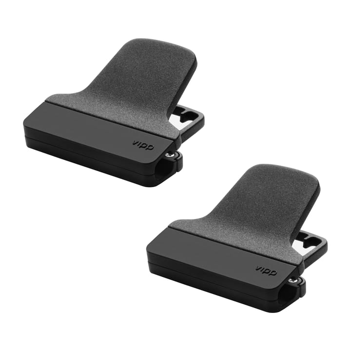 Vipp267 klemme med magnet 2-pakning - Svart - Vipp