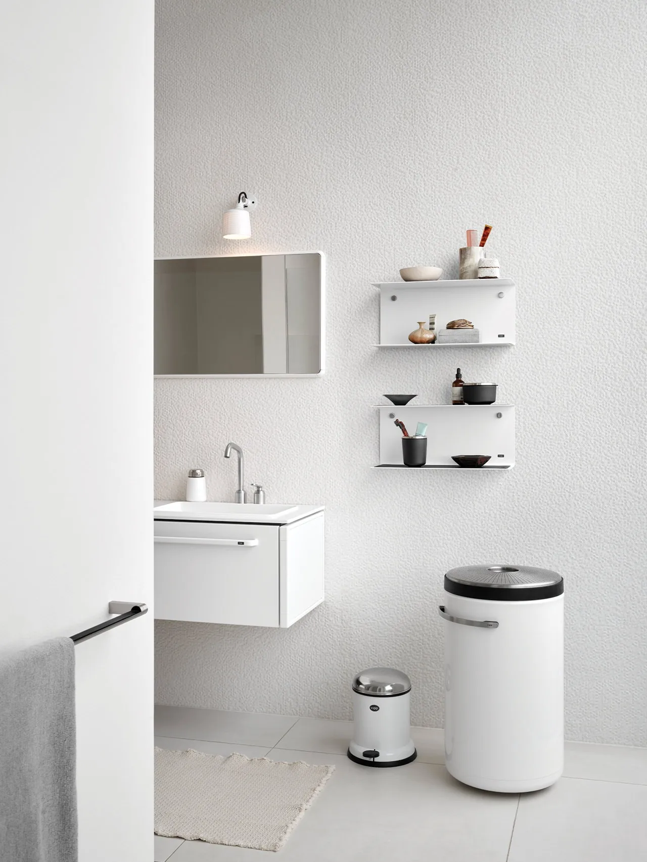 Vipp441 kleskurv Ø39x69 cm, Glossy white Vipp