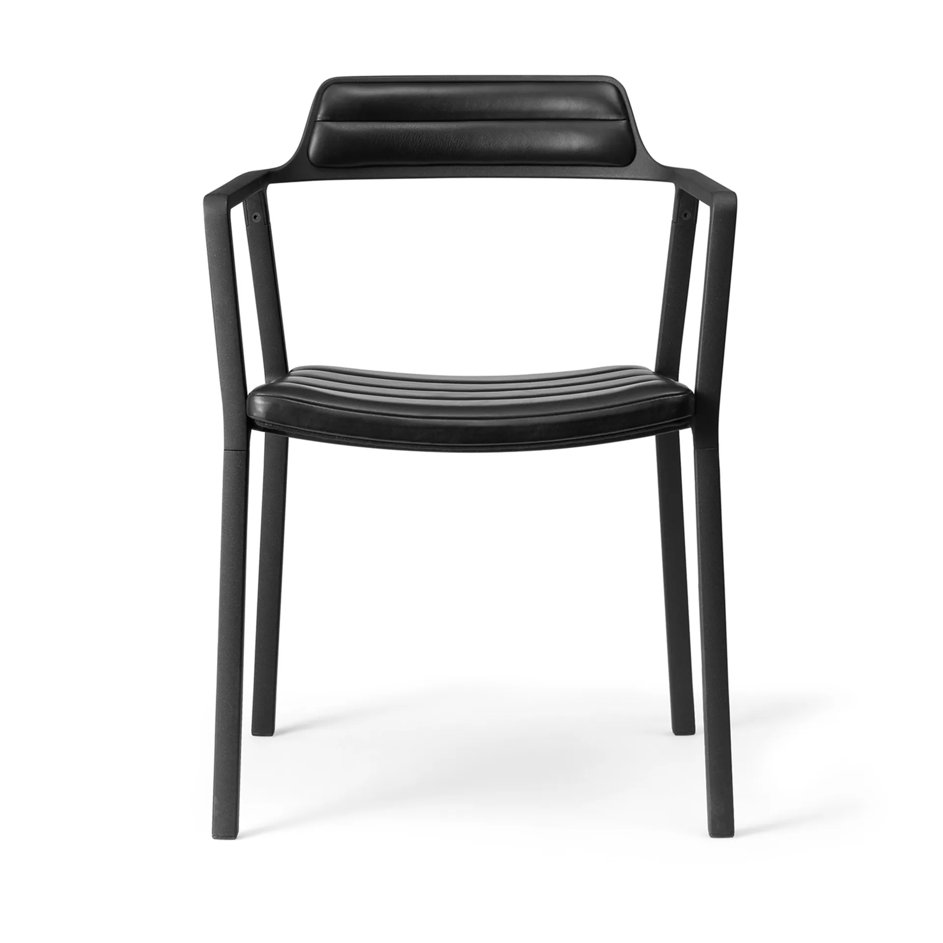 Vipp451 stol, Black aluminium-black leather Vipp