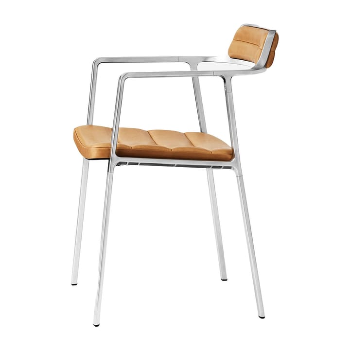 Vipp451 stol - Pol. aluminium-sand lær - Vipp