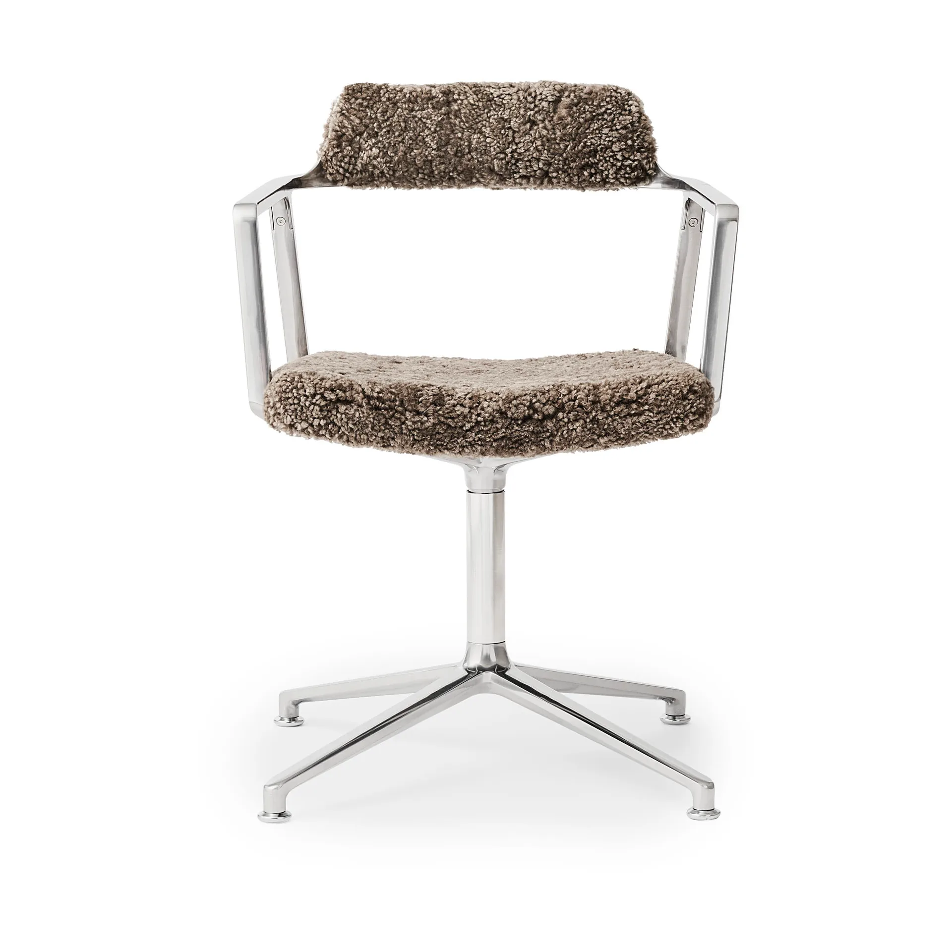 Vipp452 kontorstol curly limited edition, Brun saueskinn Vipp