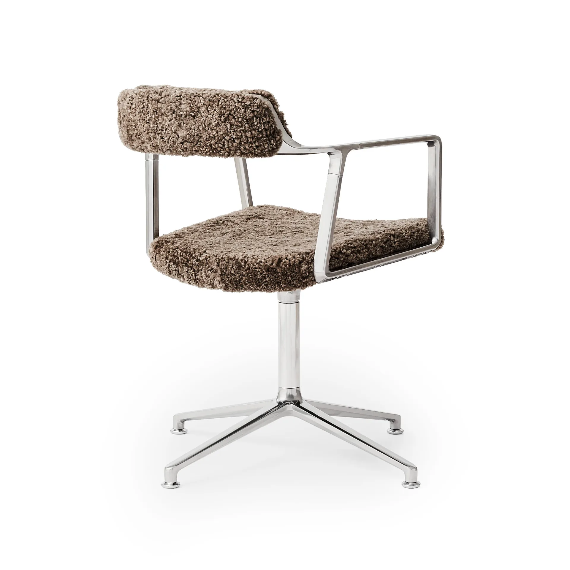 Vipp452 kontorstol curly limited edition, Brun saueskinn Vipp