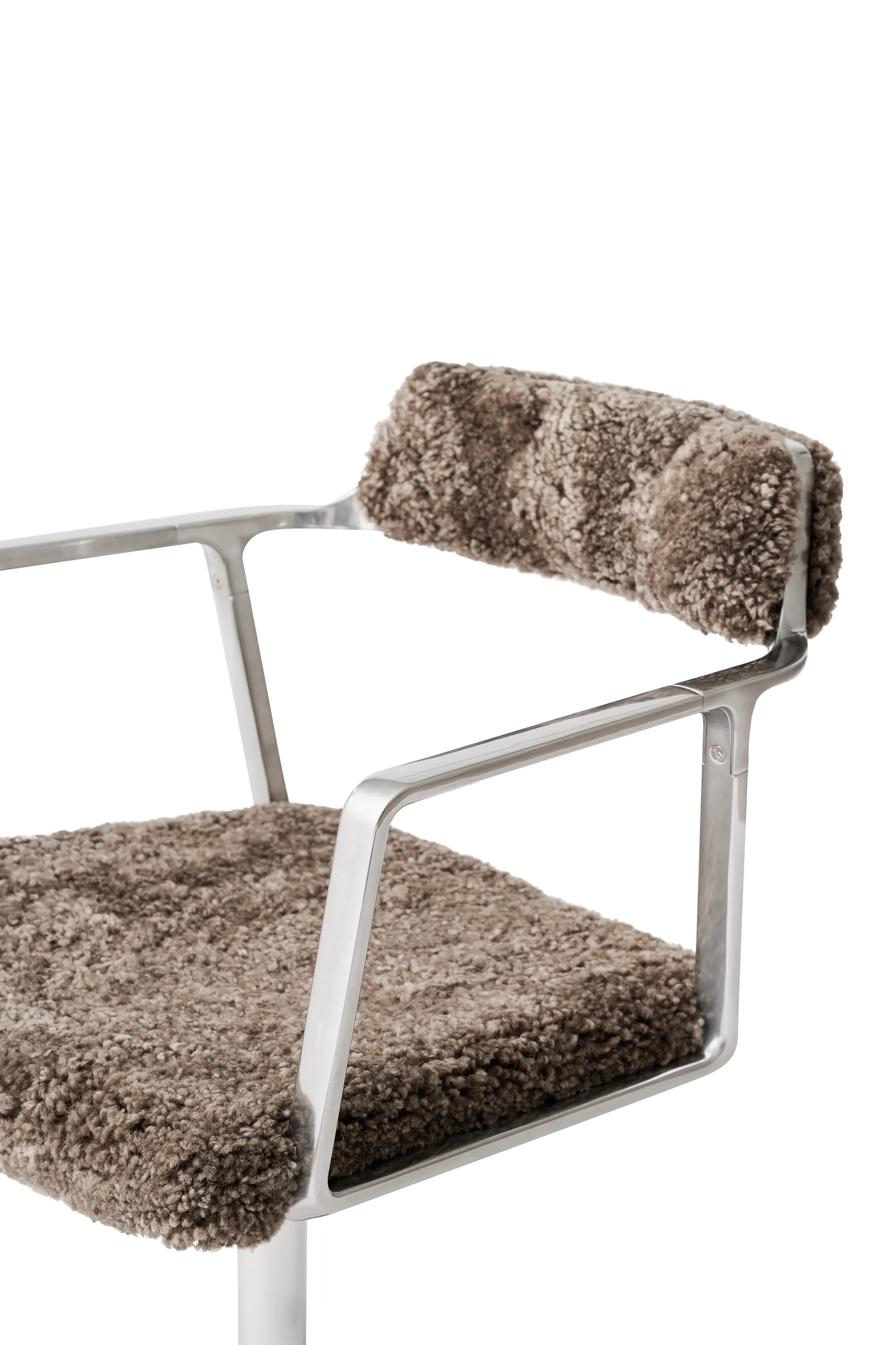 Vipp452 kontorstol curly limited edition, Brun saueskinn Vipp