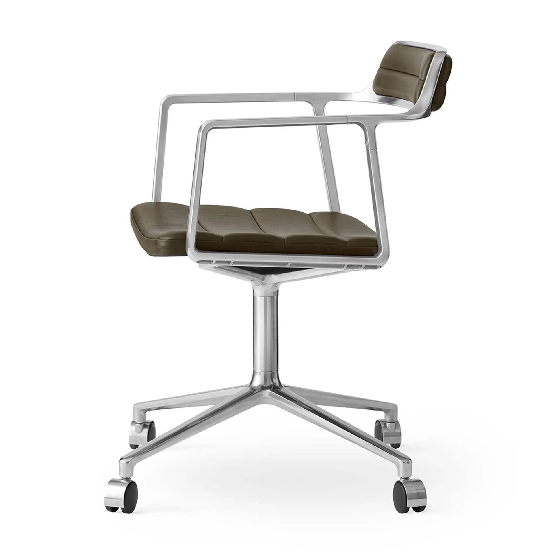 Vipp452 Swivel kontorstol med hjul, Pol. aluminium-bosco green Vipp
