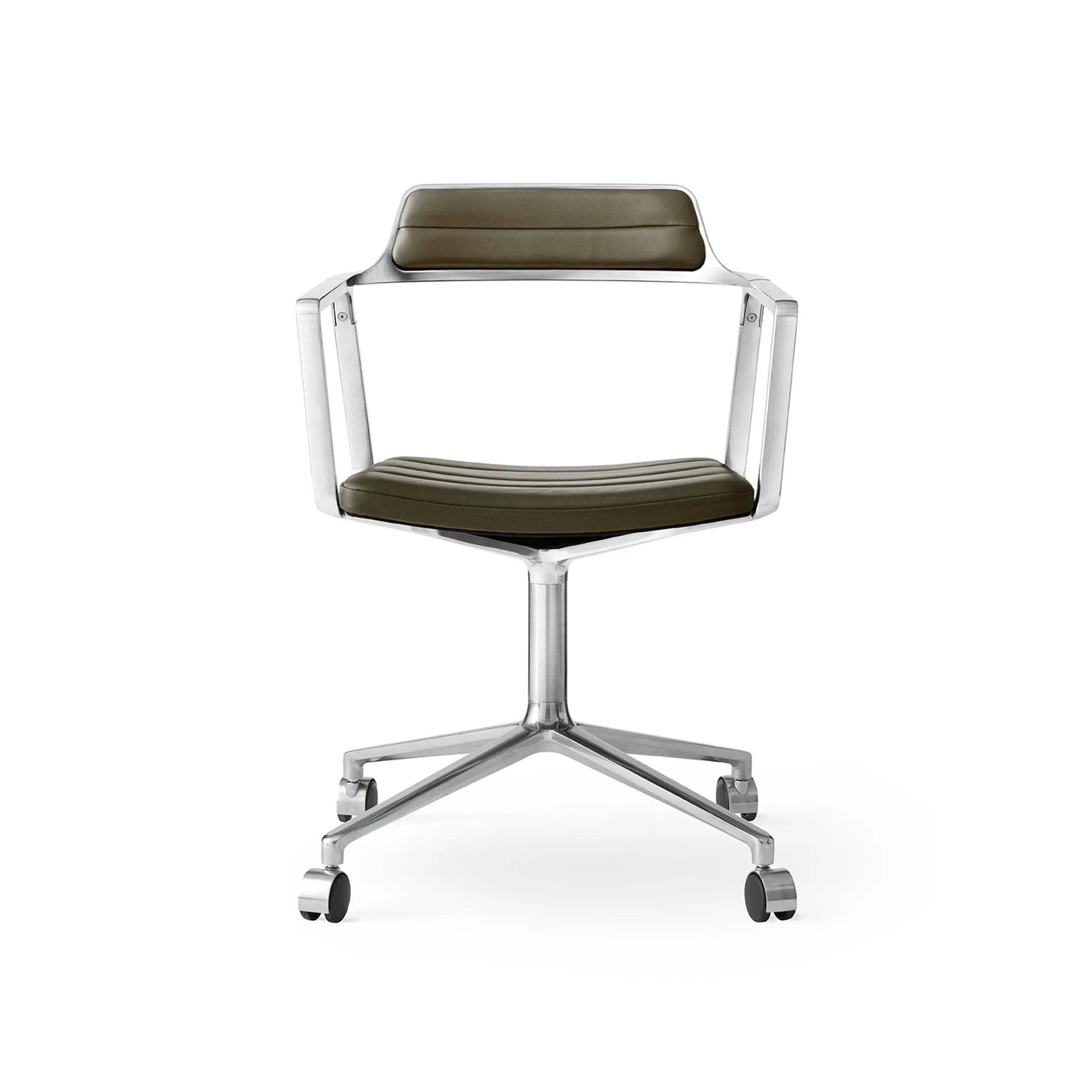 Vipp452 Swivel kontorstol med hjul, Pol. aluminium-bosco green Vipp
