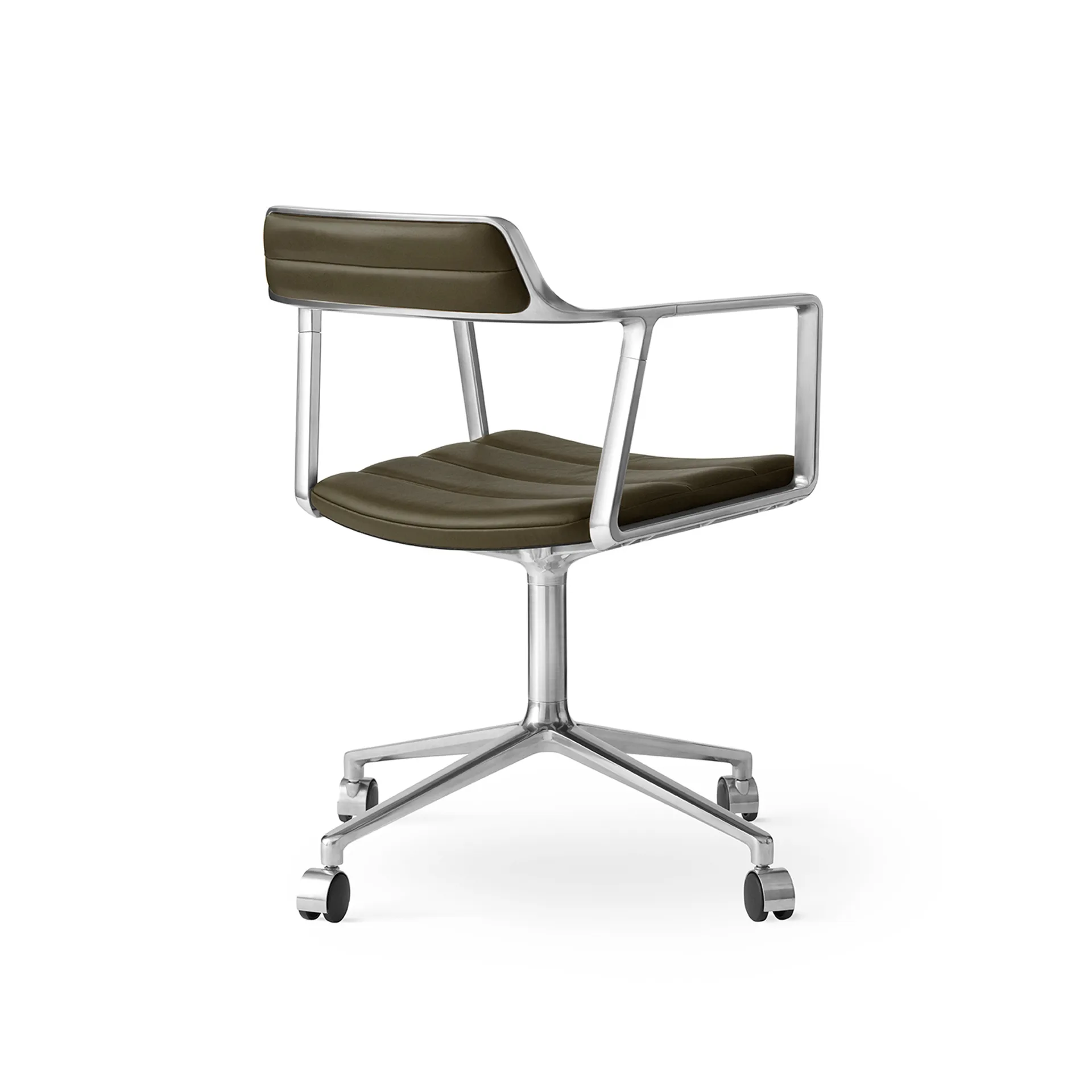 Vipp452 Swivel kontorstol med hjul, Pol. aluminium-bosco green Vipp