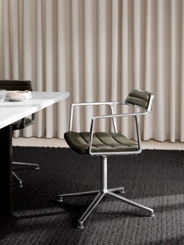 Vipp452 Swivel kontorstol med hjul - Pol. aluminium-bosco green - Vipp