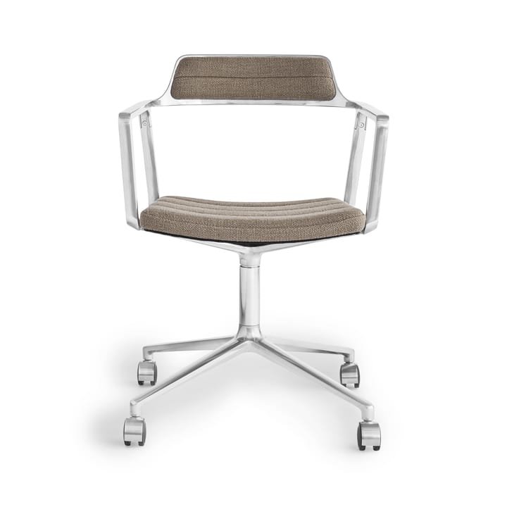 Vipp452 Swivel kontorstol med hjul - Pol. aluminium-dark sand - Vipp