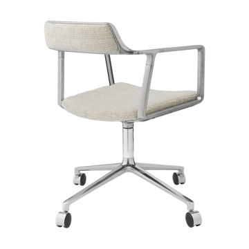 Vipp452 Swivel kontorstol med hjul - Wavy off white-lys grå-pol. aluminium - Vipp