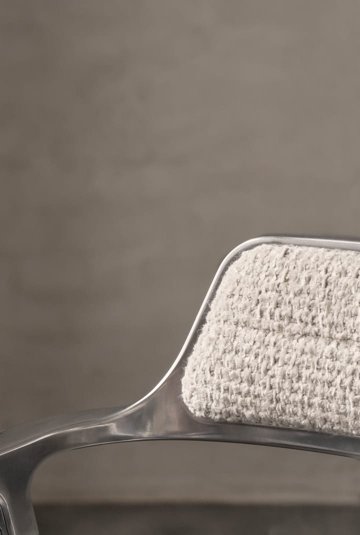 Vipp452 Swivel kontorstol med hjul, Wavy off white-lys grå-pol. aluminium Vipp
