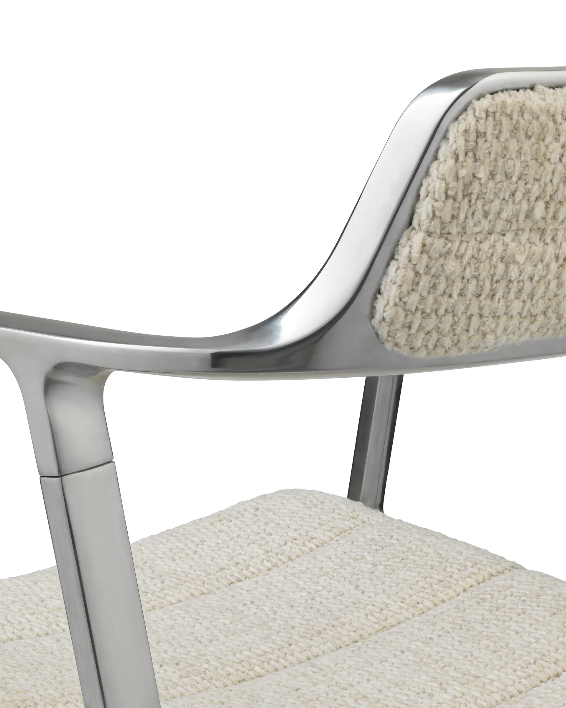 Vipp452 Swivel kontorstol med hjul, Wavy off white-lys grå-pol. aluminium Vipp