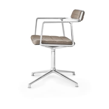 Vipp452 Swivel kontorstol - Pol. aluminium-dark sand - Vipp