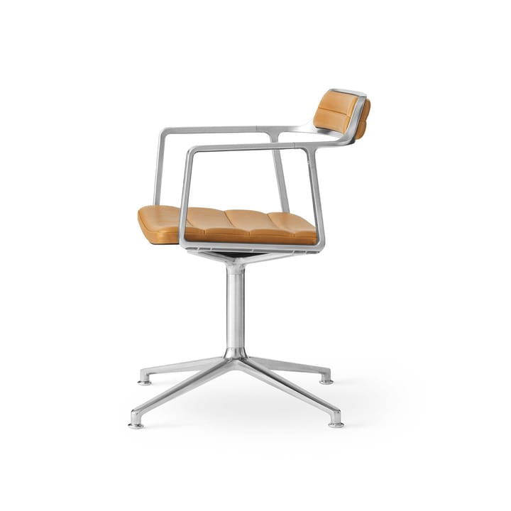 Vipp452 Swivel kontorstol - Pol. aluminium-sand lær - Vipp