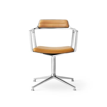 Vipp452 Swivel kontorstol - Pol. aluminium-sand lær - Vipp