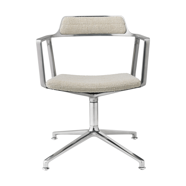 Vipp452 Swivel kontorstol - Wavy off white-lys grå-pol. aluminium - Vipp