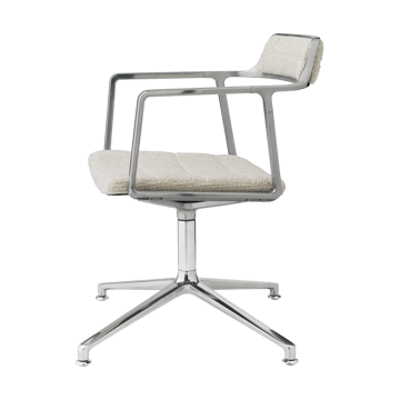 Vipp452 Swivel kontorstol - Wavy off white-lys grå-pol. aluminium - Vipp
