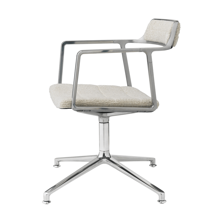 Vipp452 Swivel kontorstol, Wavy off white-lys grå-pol. aluminium Vipp