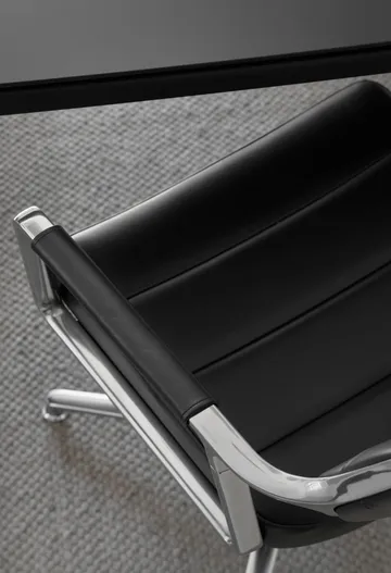 Vipp453 Swivel kontorstol - Leather black-pol. aluminium - Vipp