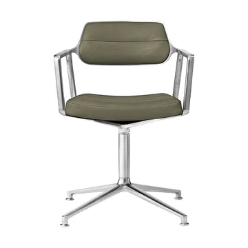 Vipp453 Swivel kontorstol - Leather bosco green-pol. aluminium - Vipp