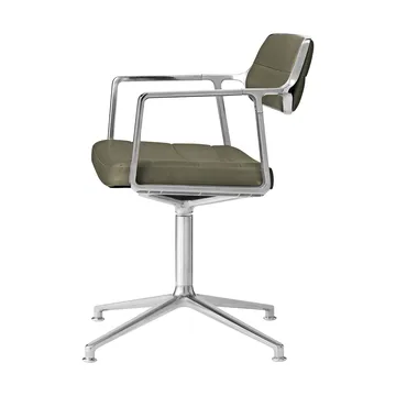 Vipp453 Swivel kontorstol - Leather bosco green-pol. aluminium - Vipp