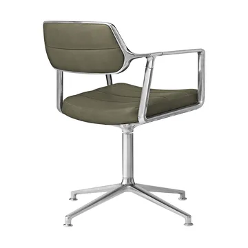 Vipp453 Swivel kontorstol - Leather bosco green-pol. aluminium - Vipp