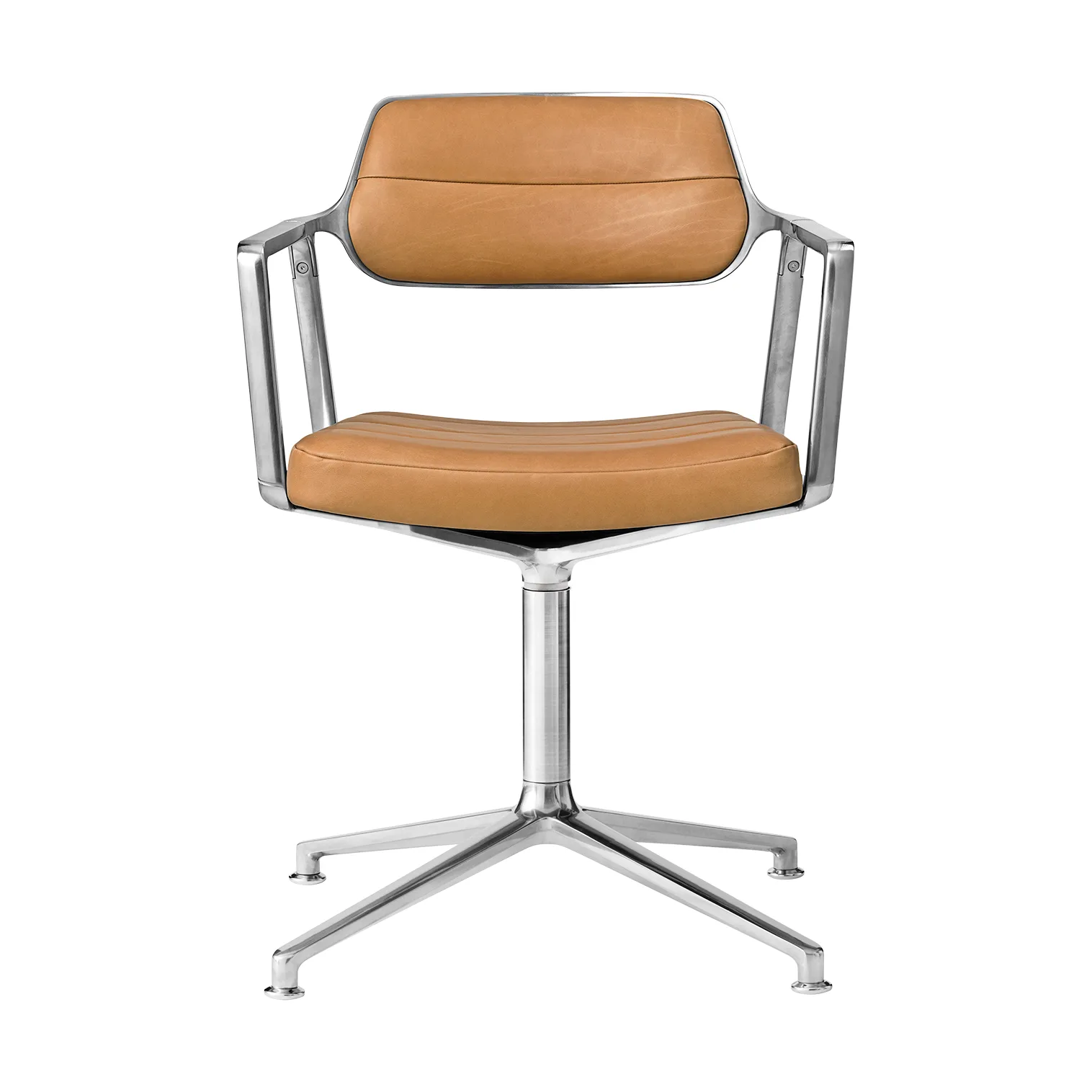 Vipp453 Swivel kontorstol, Leather camel-pol. aluminium Vipp