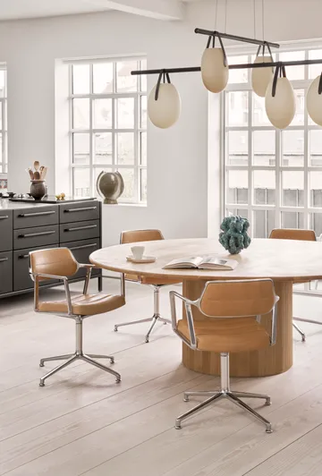 Vipp453 Swivel kontorstol - Leather camel-pol. aluminium - Vipp