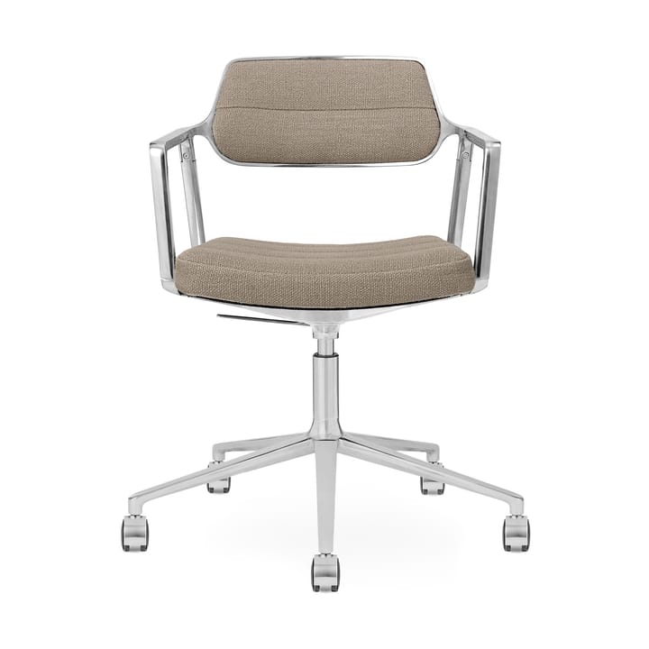 Vipp453+ Swivel kontorstol med hjul - Pol. aluminium-dark sand - Vipp