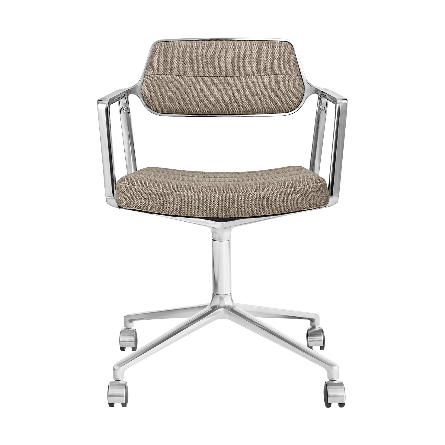 Vipp453 Swivel kontorstol med hjul, Tide dark sand-pol. aluminium Vipp