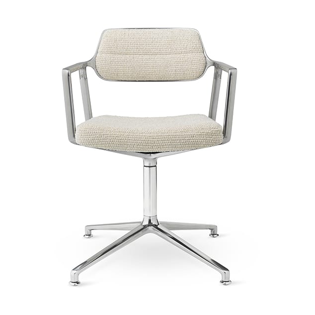 Vipp453 Swivel kontorstol - Wavy off white-lys grå-pol. aluminium - Vipp