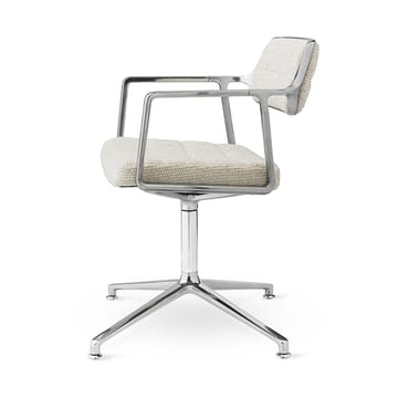 Vipp453 Swivel kontorstol - Wavy off white-lys grå-pol. aluminium - Vipp