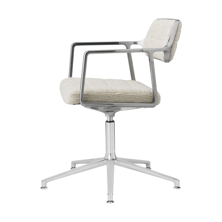 Vipp453+ Swivel kontorstol, Wavy off white-lys grå-pol. aluminium Vipp
