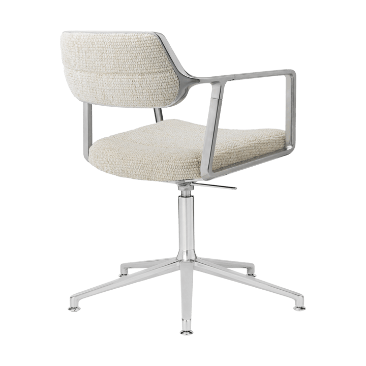 Vipp453+ Swivel kontorstol, Wavy off white-lys grå-pol. aluminium Vipp