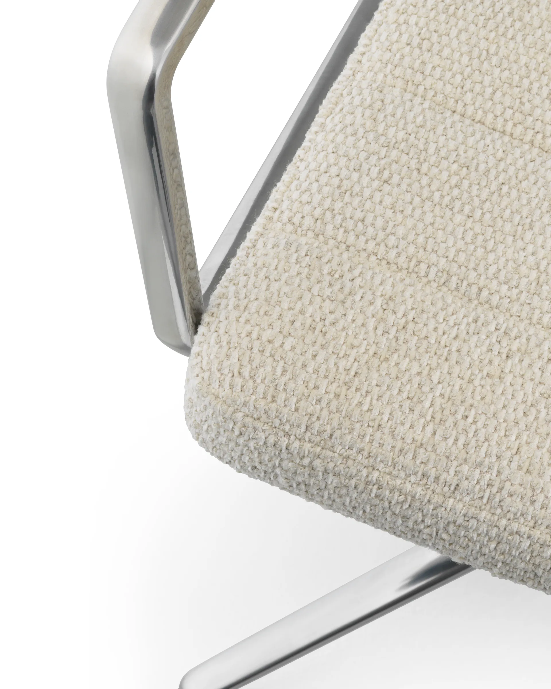 Vipp453+ Swivel kontorstol, Wavy off white-lys grå-pol. aluminium Vipp