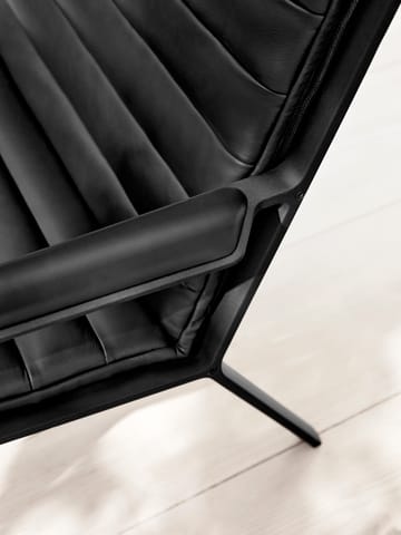 Vipp456 loungestol - Black aluminium-black leather - Vipp