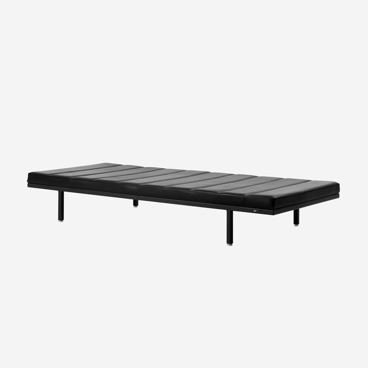 Vipp461 dagseng 200x85x31,5 cm, Black aluminium-black leather Vipp